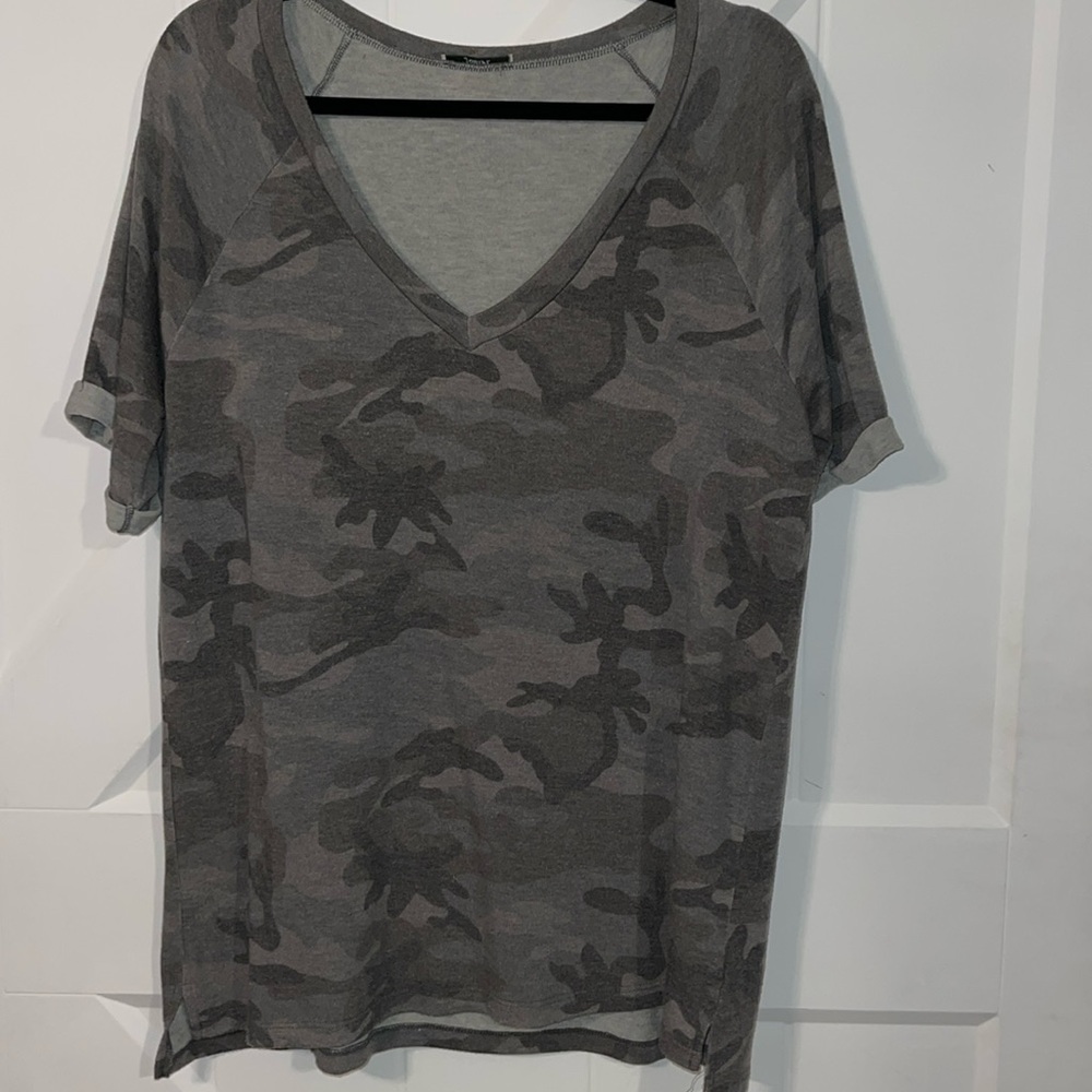 Camo Vneck Casual Shirt by Jodifl